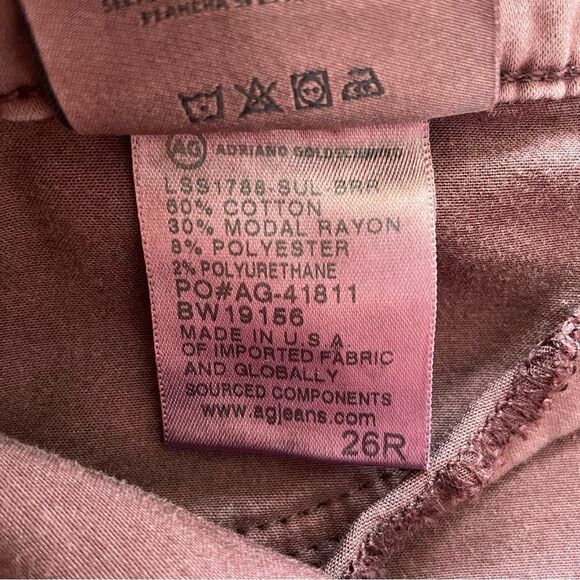 AG Adriano Goldschmied Abbey Ankle Purple Mid-Rise Ankle Jeans - Size: 26 - Picture 6 of 9